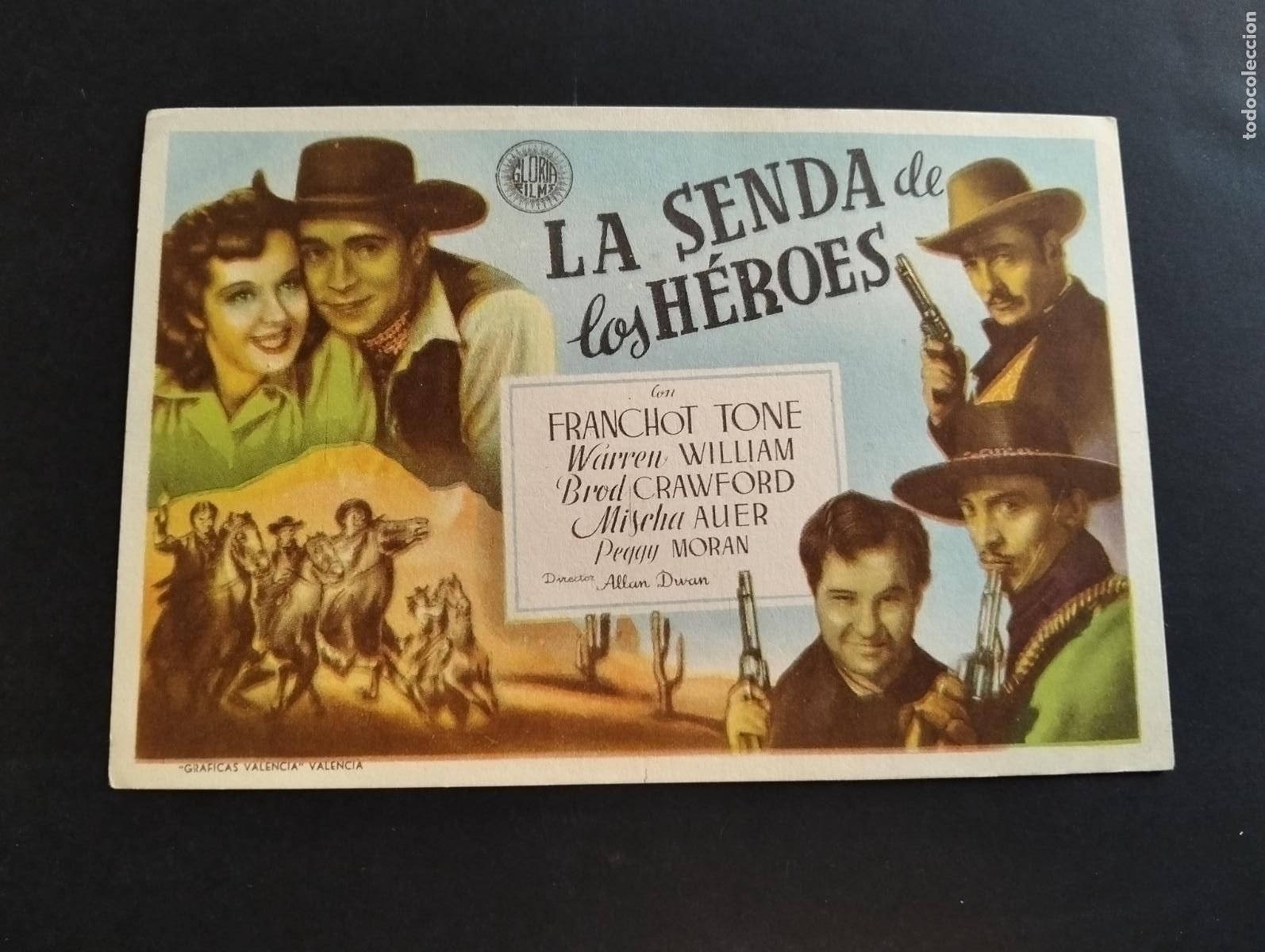  Flyers Publicitaires de films Anciens: LA SENDA DE LOS HEROES PROGRAMA DE CINE SIN PUBLICIDAD