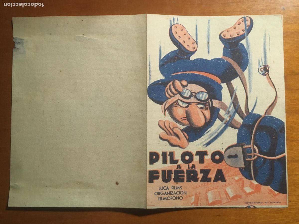 Cinema: piloto a la fuerza folleto de mano original estreno