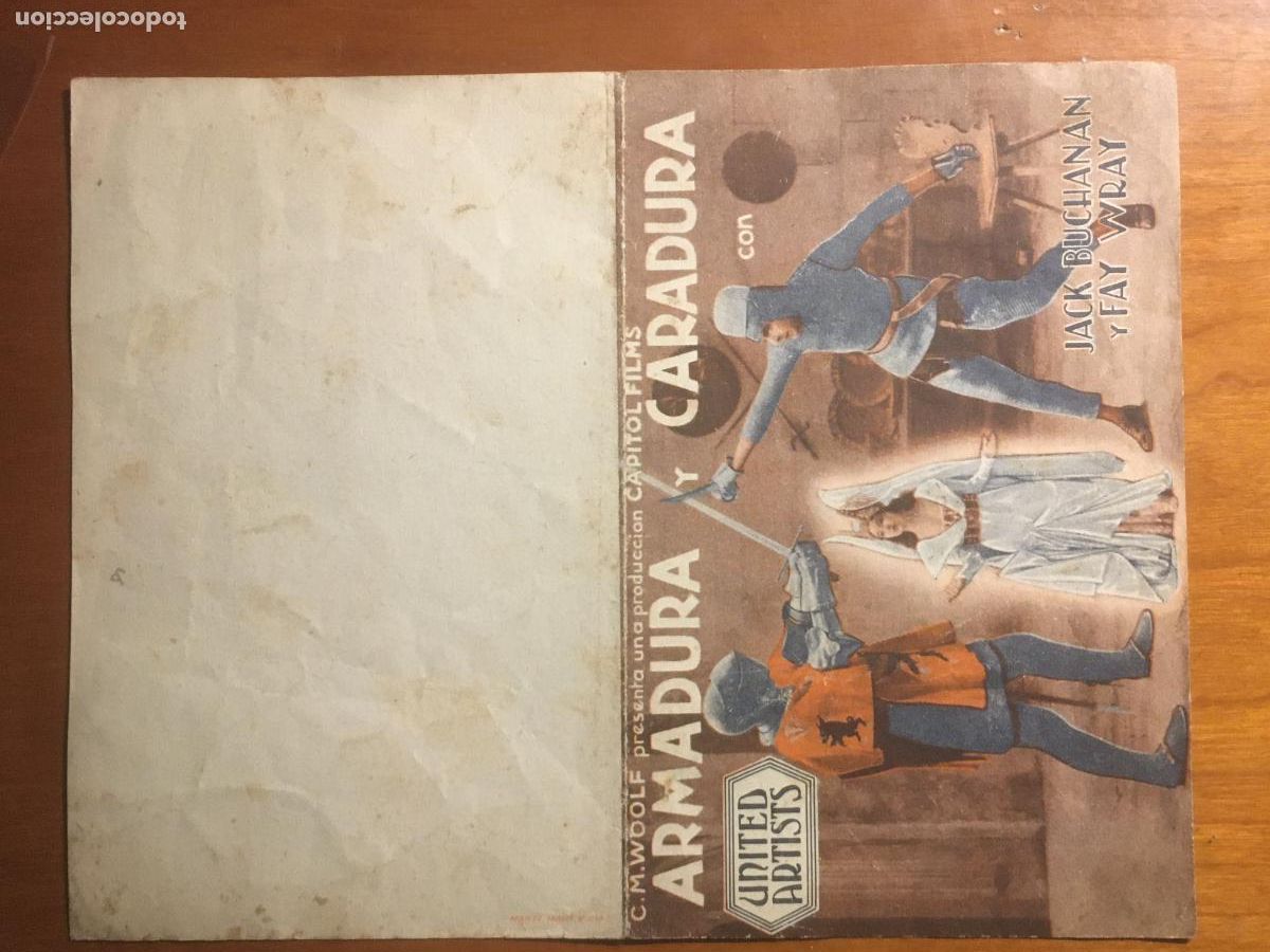 Cinema: armadura y caradura folleto de mano original estreno fay wray united artists