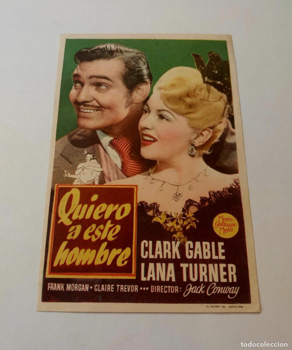 Cinema: Quiero a este Hombre Clark Gable Lana Turner 1941 Sin Publicidad