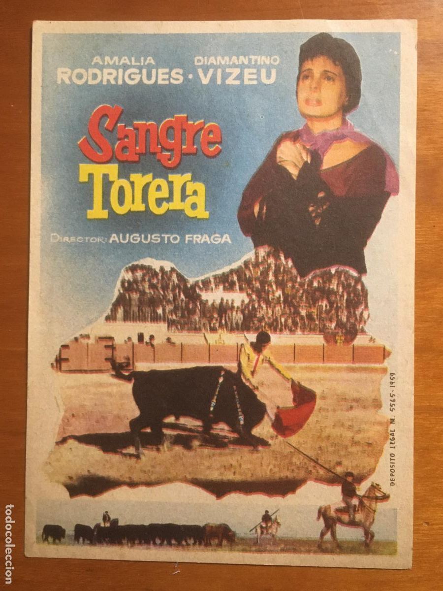 Cinema: sangre torera folleto de mano original perfecto estado