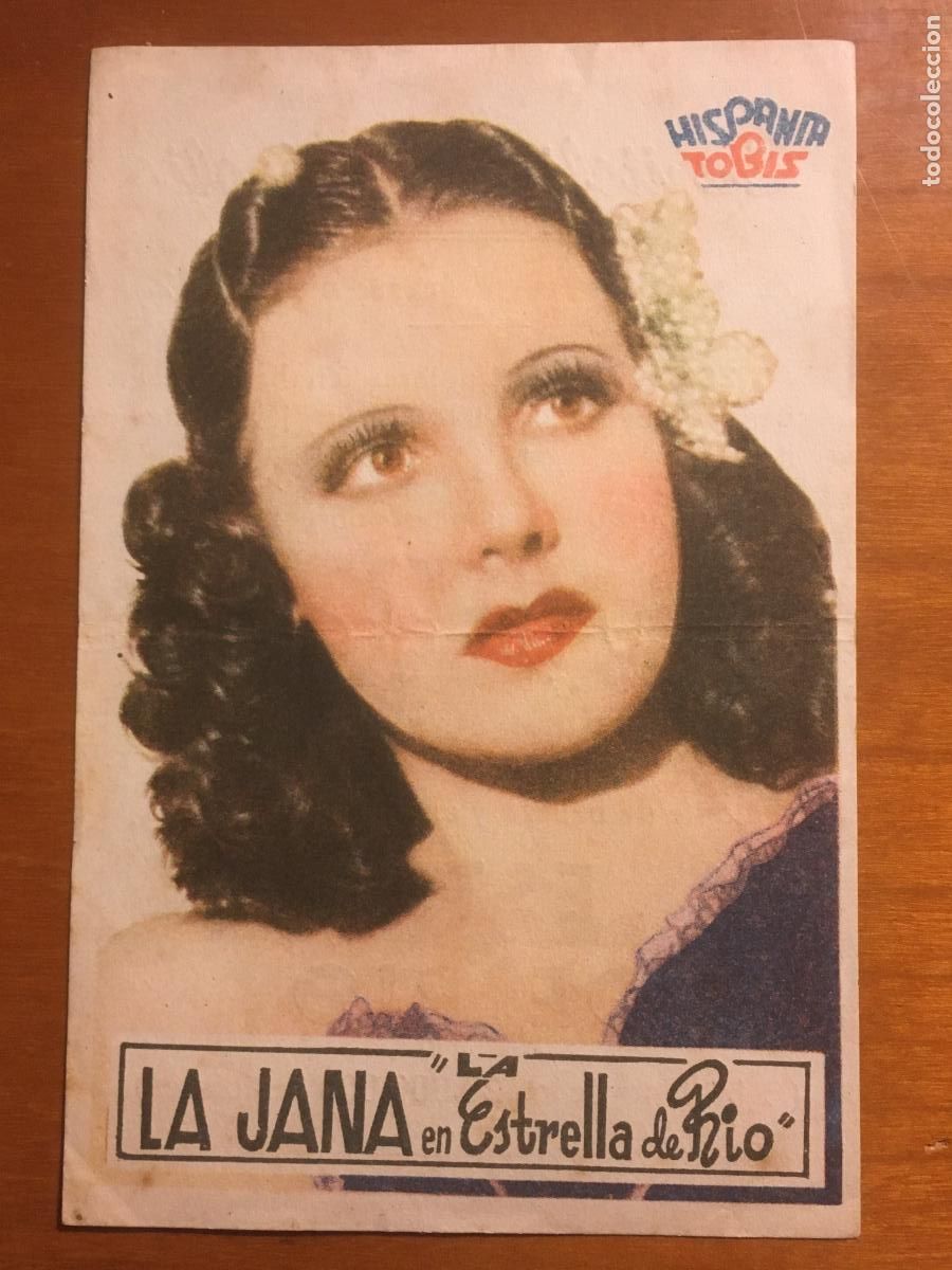 Cinema: estrella de rio la jana folleto de mano original antiguo