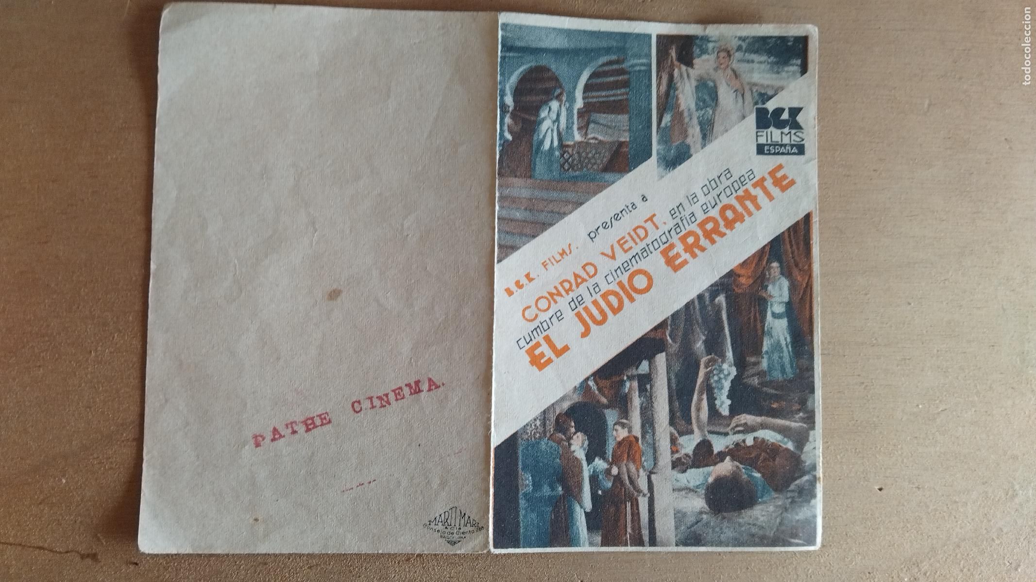 Cine: PROGRAMA DE CINE DOBLE EL JUDIO ERRANTE - PATHE CINEMA 1933 - Foto 1