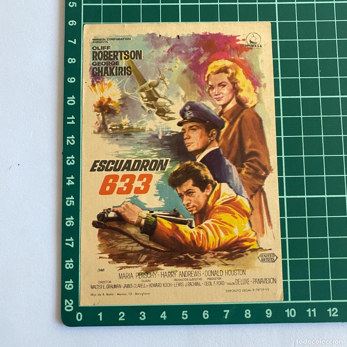 Cine: Programa de cine folleto de mano pelicula Escuadron 633 - Foto 1
