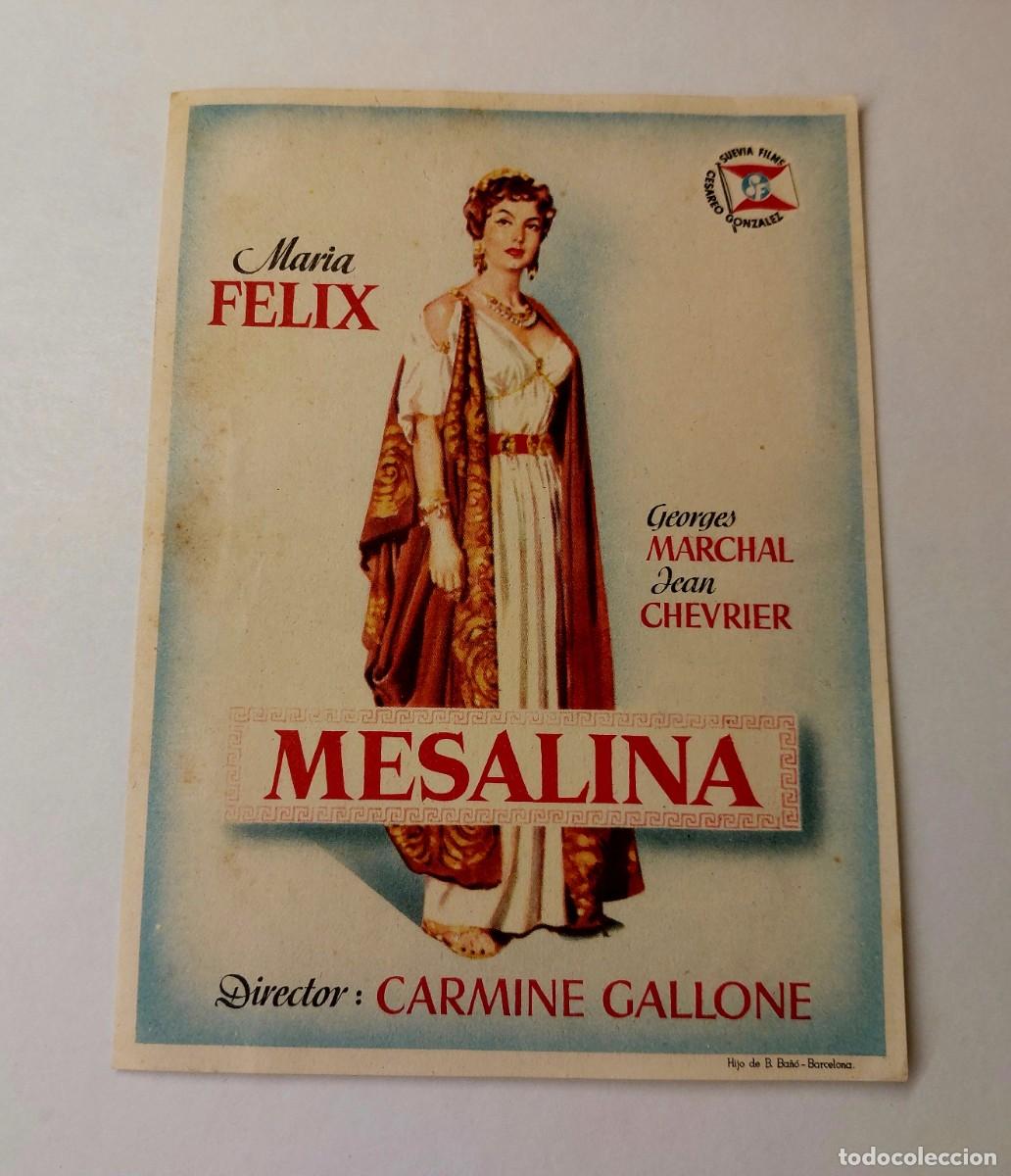 Flyers Publicitaires de films Anciens: Mesalina Maria Felix 1951 Sin Publicidad