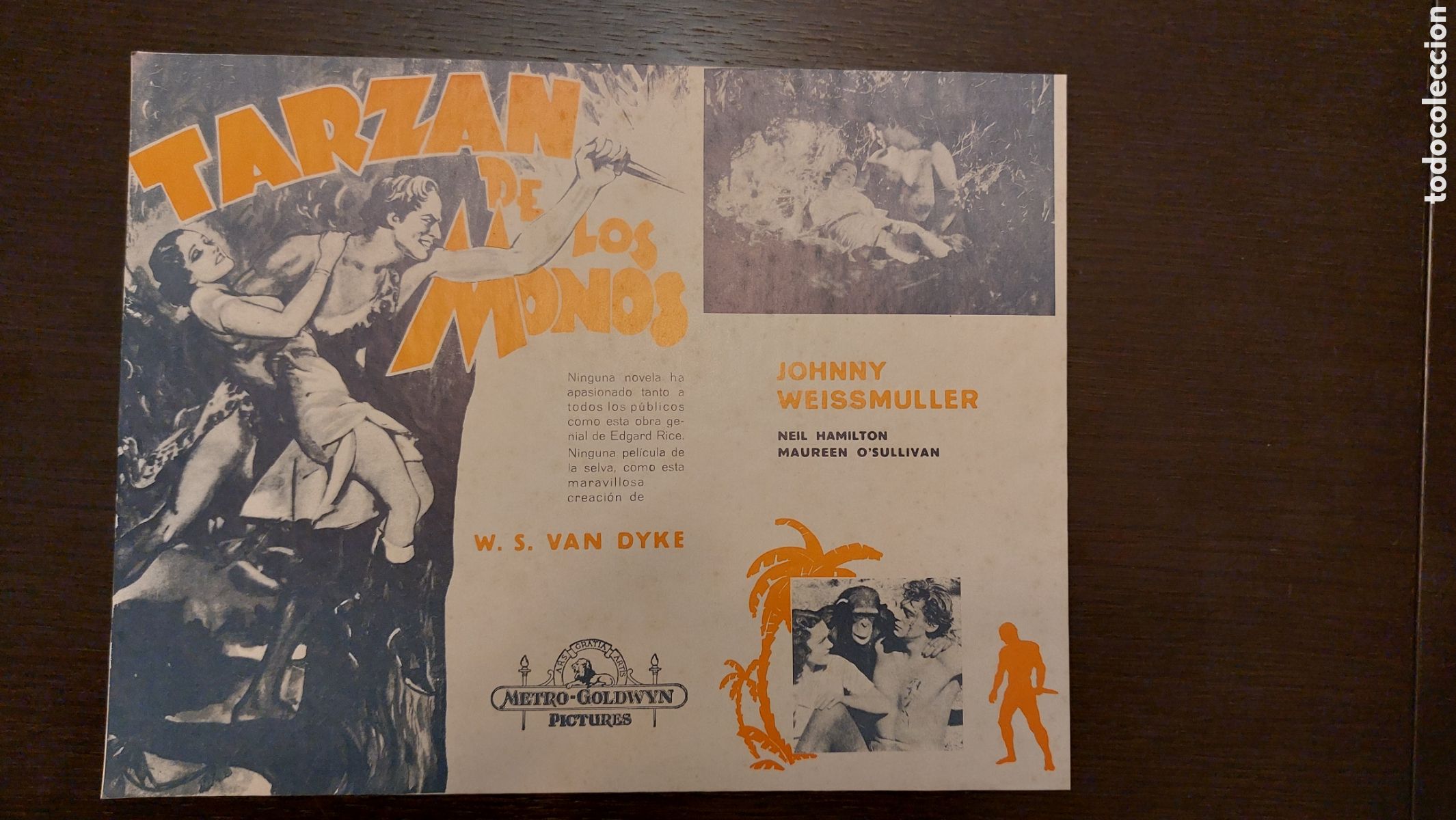 Cine: Programa grande facsimil Tarzan de los Monos con Johnny Weissmuller - Foto 1