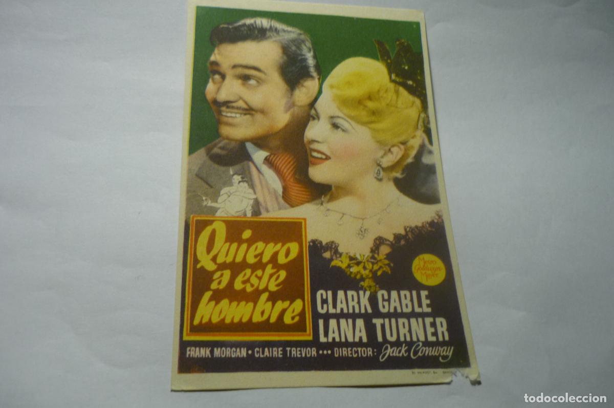 Cine: programa quiero a este hombre clark gable