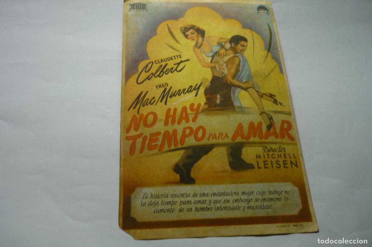Cine: programa no hay tiempo para amar .- claudette colbert .- - Foto 1
