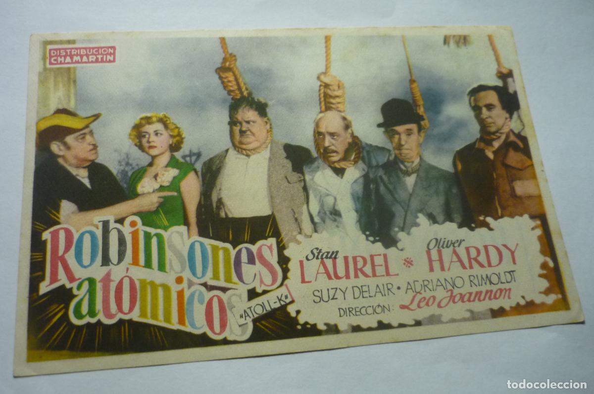 Cine: programa robinsones atomicos.-s.laurel -o.hardy publicidad - Foto 1