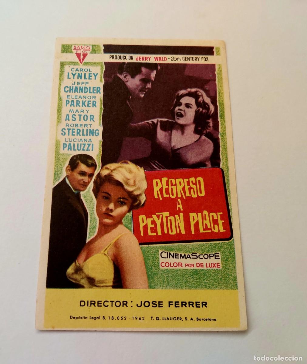  Flyers Publicitaires de films Anciens: Regreso a Peyton Place 1961 Sin Publicidad