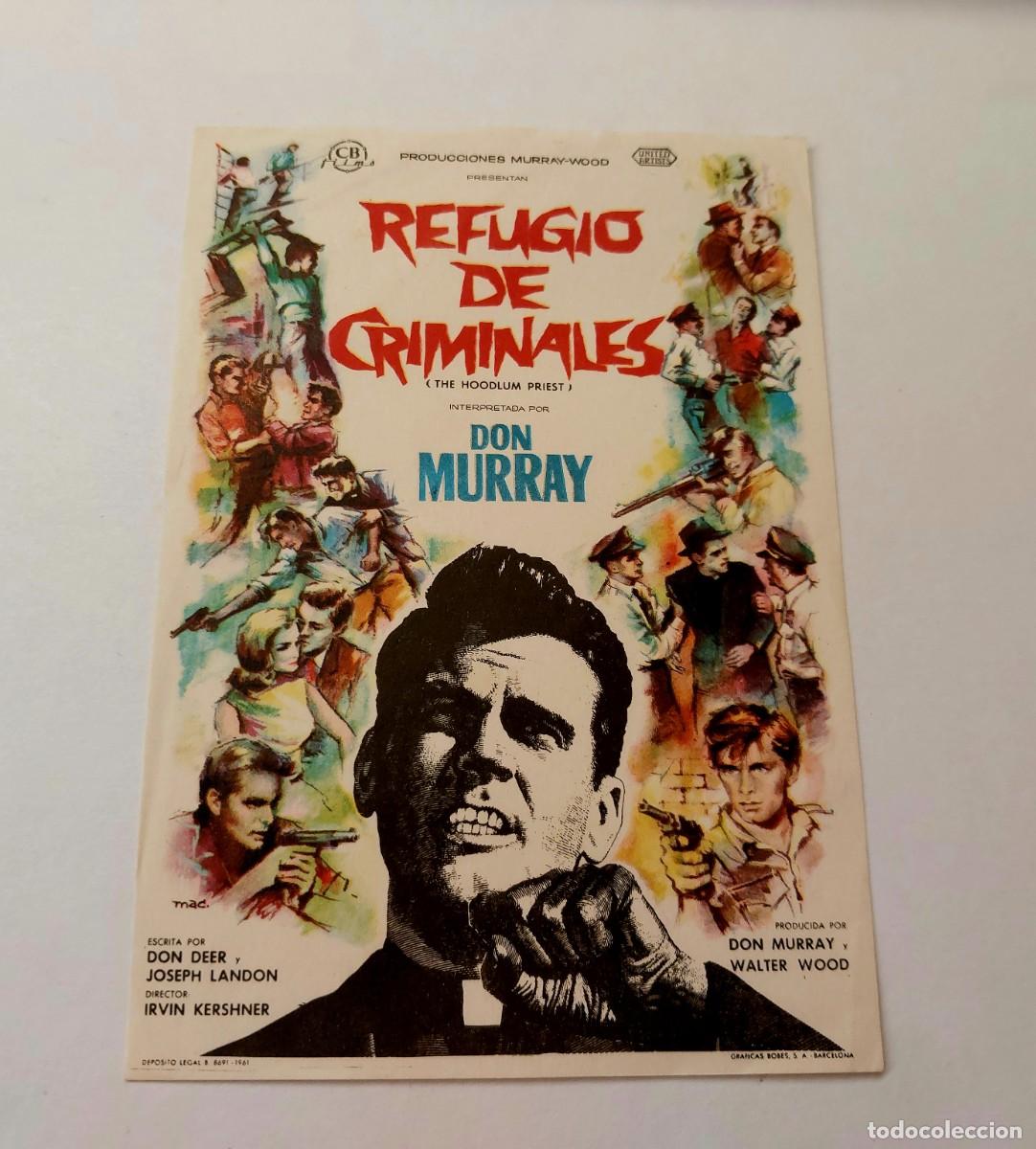  Flyers Publicitaires de films Anciens: Refugio de Criminales 1960 Sin Publicidad