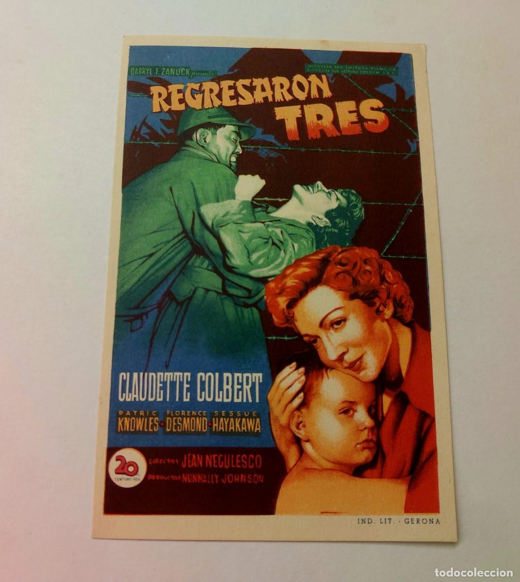  Flyers Publicitaires de films Anciens: Regresaron Tres 1950 Sin Publicidad