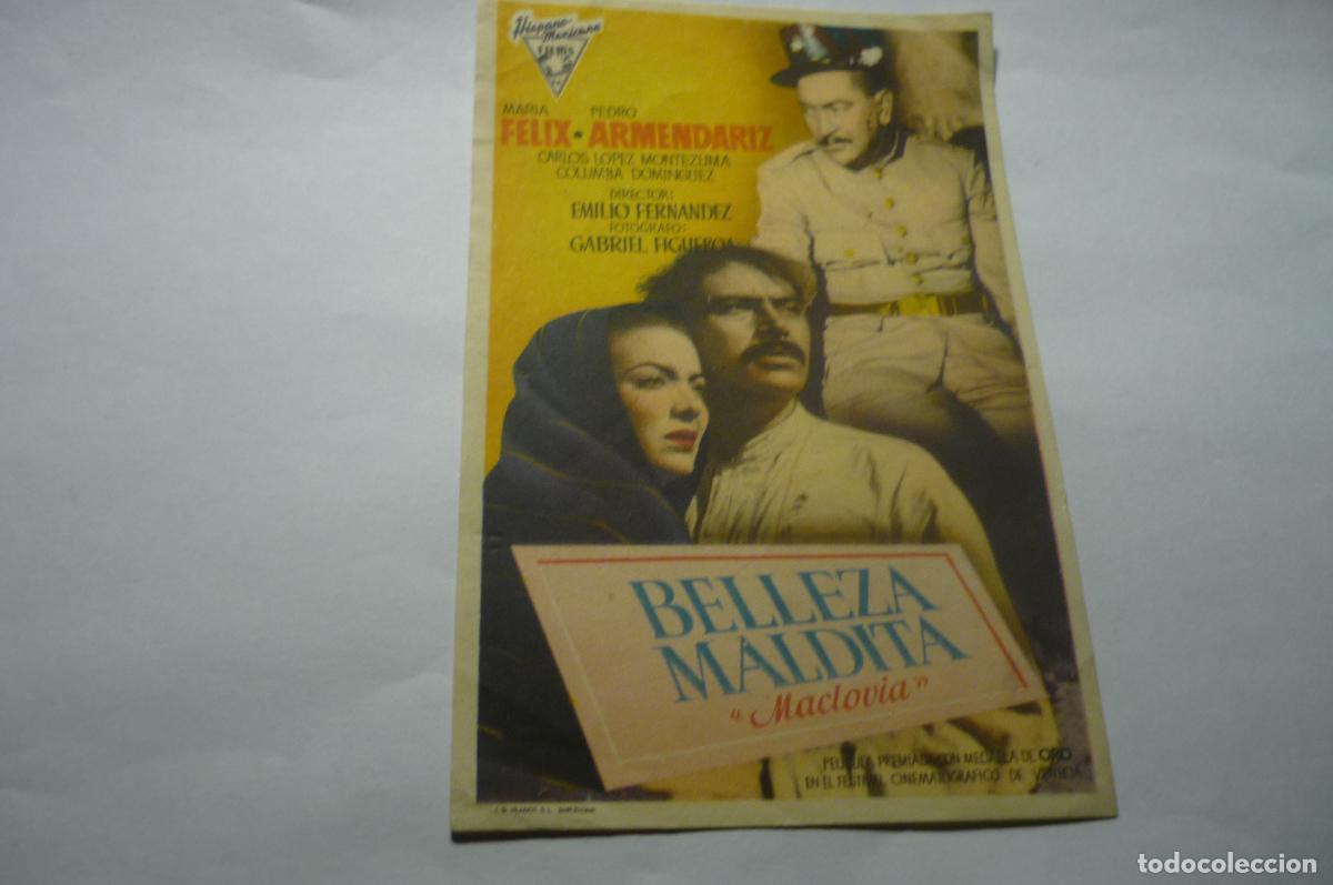  Flyers Publicitaires de films Anciens: programa belleza maldita-maria felix