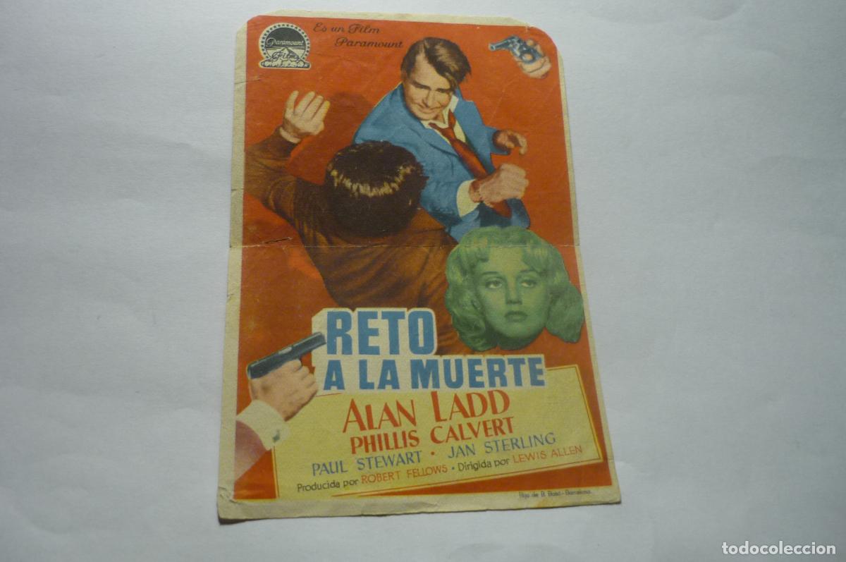 Cine: PROGRAMA RETO A LA MUERTE ALAN LADD PUBLICIDAD - Foto 1