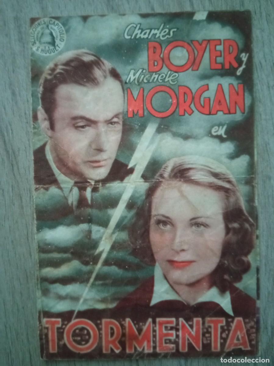 Flyers Publicitaires de films Anciens: TORMENTA, CHARLES BOYER, CINE EL JARDIN, FIGUERAS, 1942
