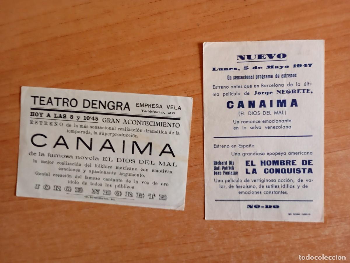 Cine: GRIS2-.PROGRAMA DE LA PELICULA---CANAIMA ct - Foto 2
