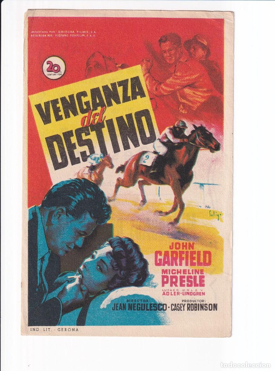 Cine: VENGANZA DEL DESTINO : JOHN GARFIELD - Foto 1
