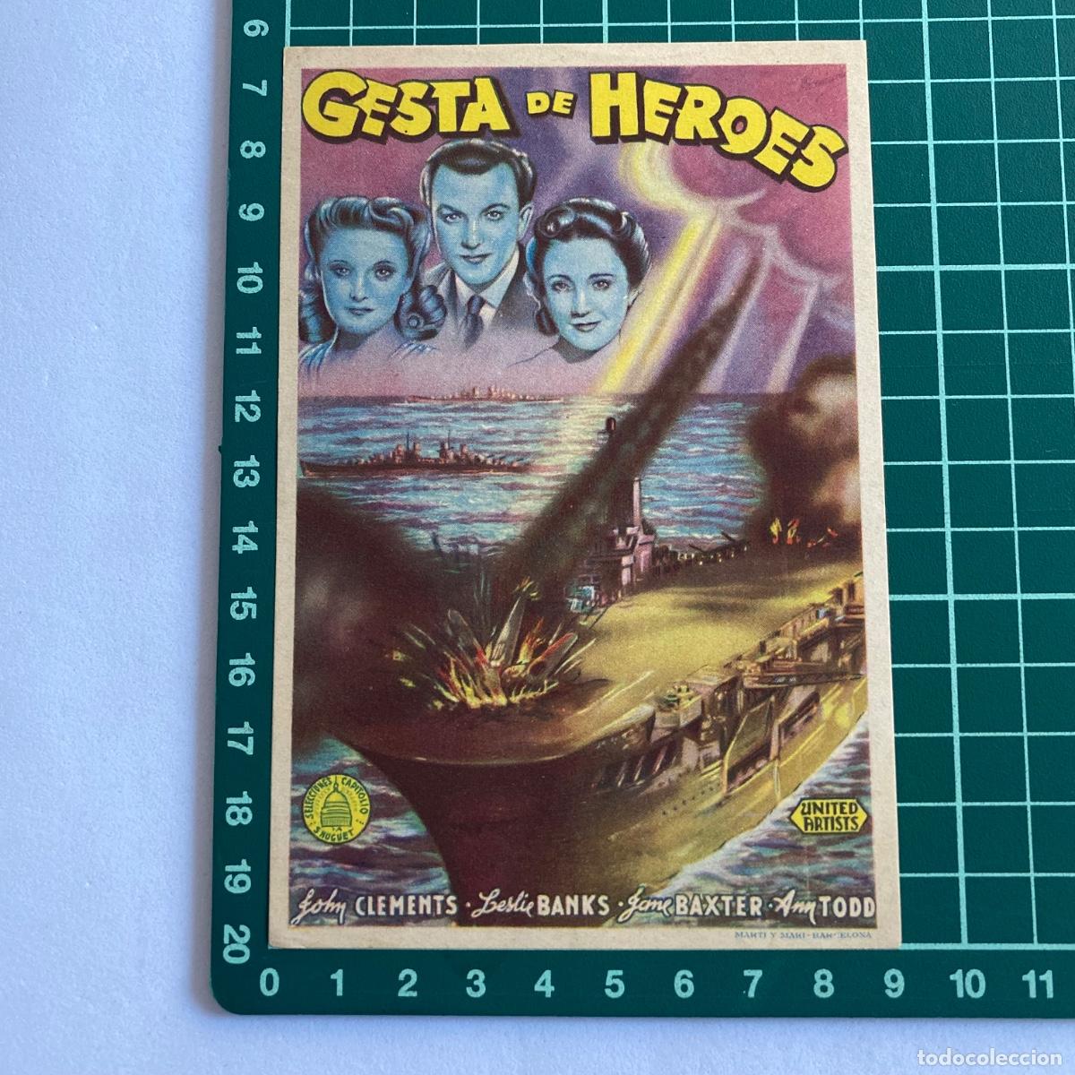 Cine: Programa de cine folleto de mano pelicula Gesta de heroes - Foto 1