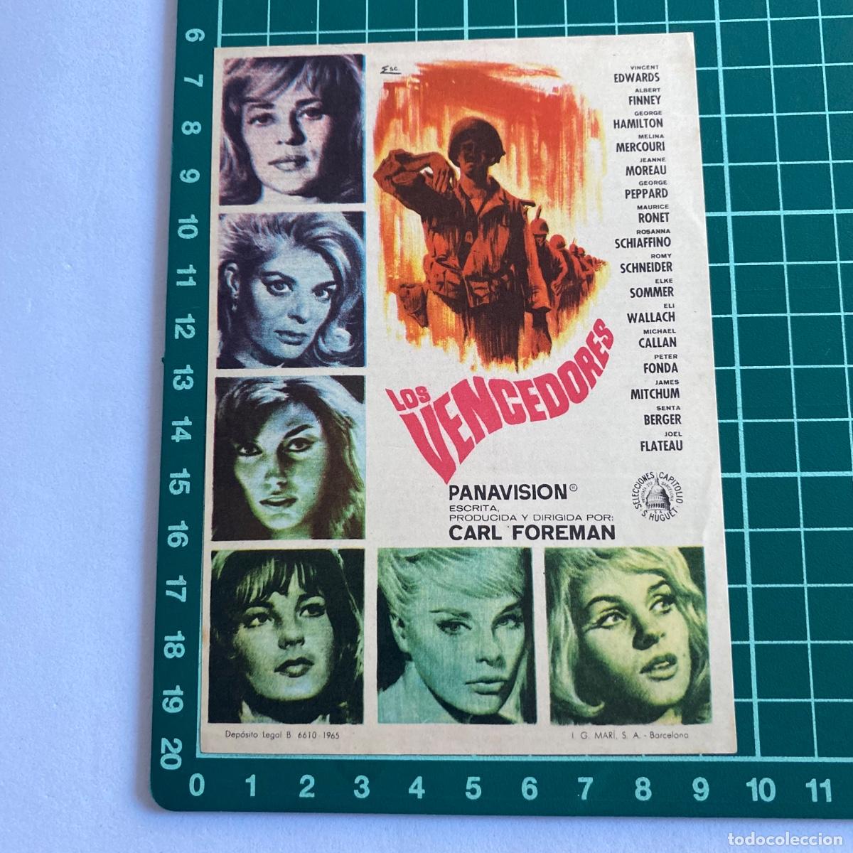 Cine: Programa de cine folleto de mano pelicula Los vencedores - Foto 1