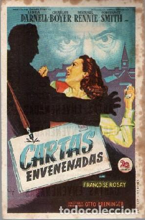 Cine: PROGRAMA DE CINE: CARTAS ENVENENADAS PC-9459 - Foto 1