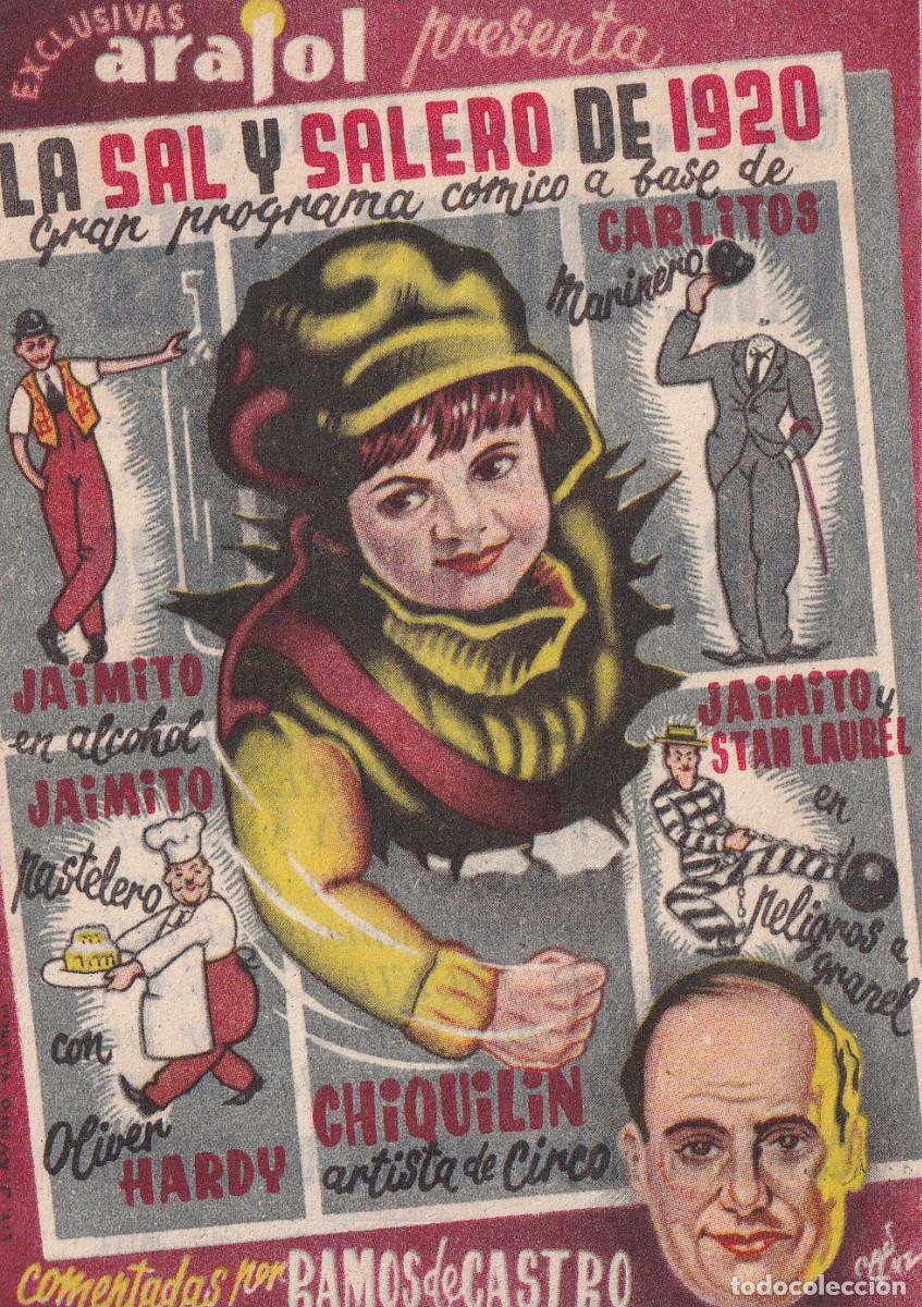 Cine: 2 FOLLETOS DE CINE LA SAL Y EL SALERO - Foto 1