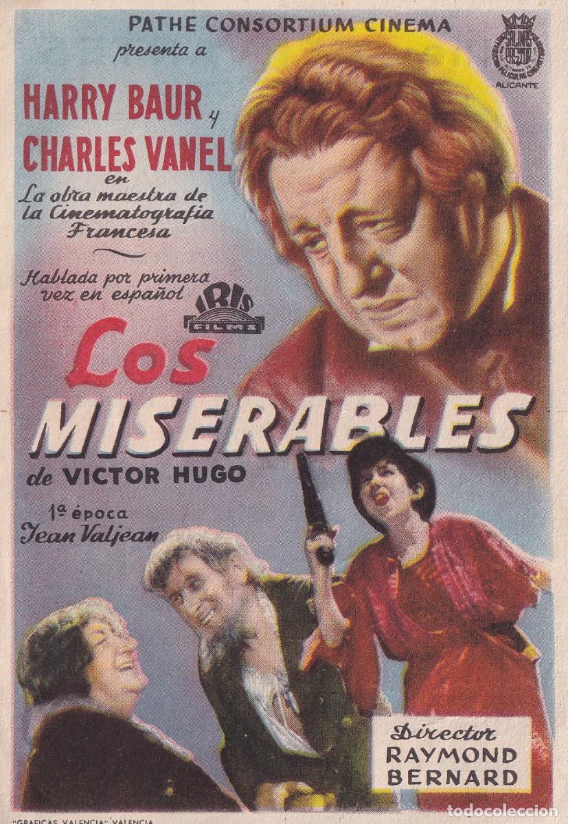 Cine: 3 FOLLETOS DE CINE LOS MISERABLES - Foto 1