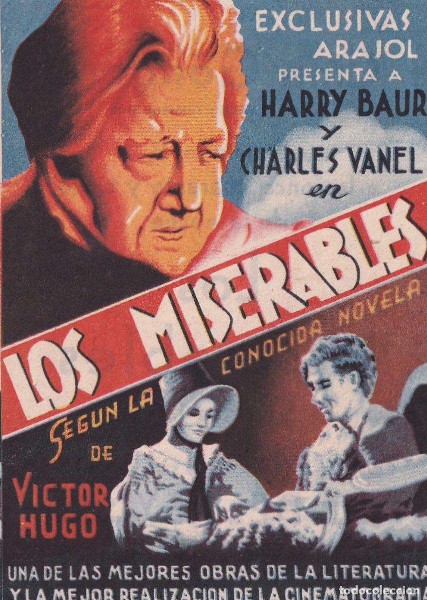 Cine: 3 FOLLETOS DE CINE LOS MISERABLES - Foto 2