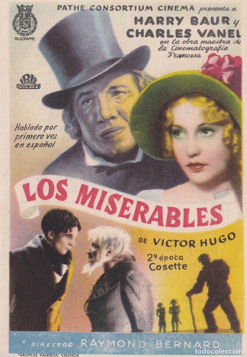 Cine: 3 FOLLETOS DE CINE LOS MISERABLES - Foto 3
