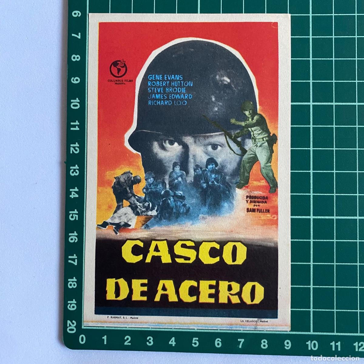 Cine: Programa de cine folleto de mano pelicula Casco de acero - Foto 1