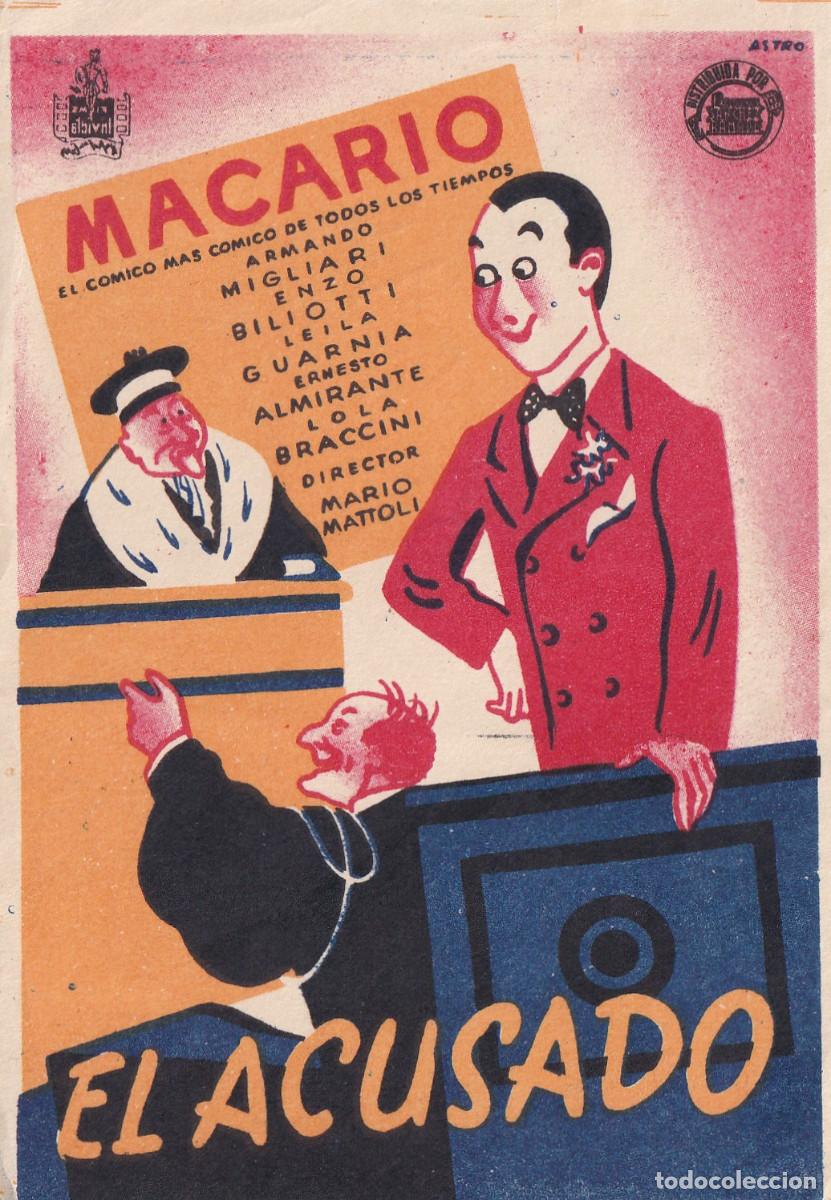 Cine: FOLLETO DE CINE EL ACUSADO - Foto 1