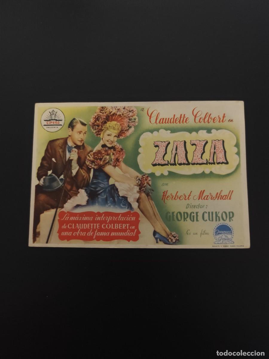  Foglietti di film di film antichi di cinema: Zaza con publicidad Cine Gades C&aacute;diz
