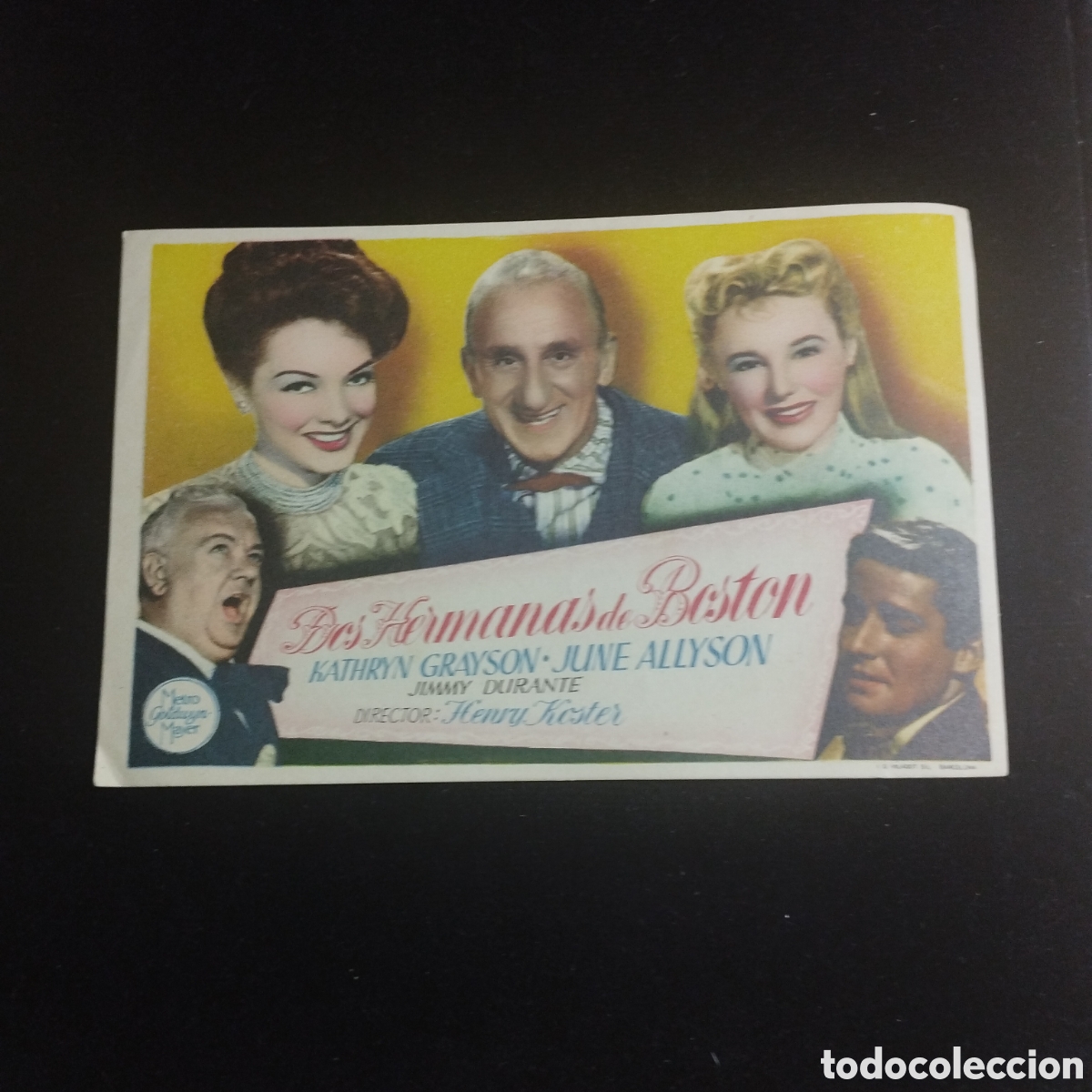 Cine: Programa de cine, sencillo. Dos hermanas de Boston. Kathryn Grayson. June Allyson. - Foto 1
