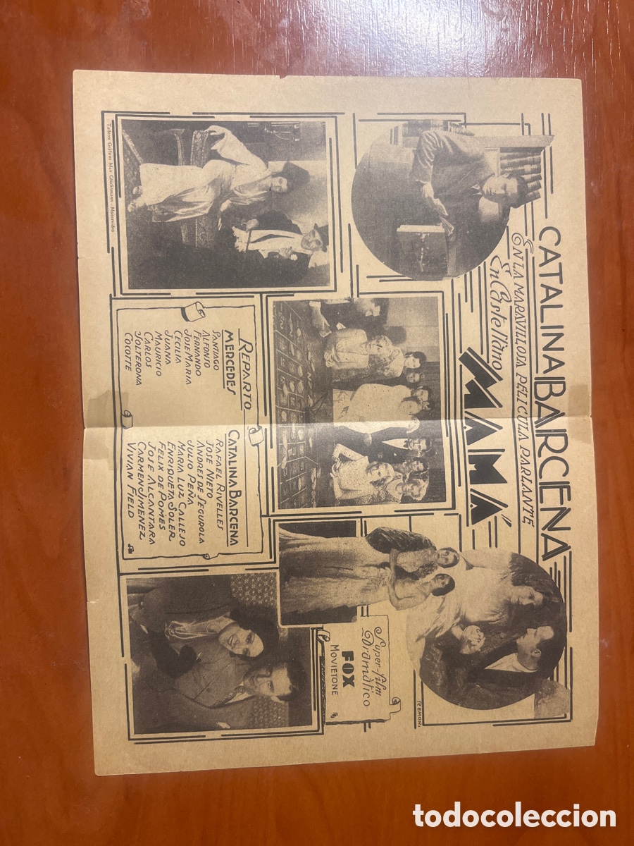 Cine: PROGRAMA MAM&Aacute;, CATALINA BARCENA, (FOX PRODUCTIONS), RARO!! - Foto 2