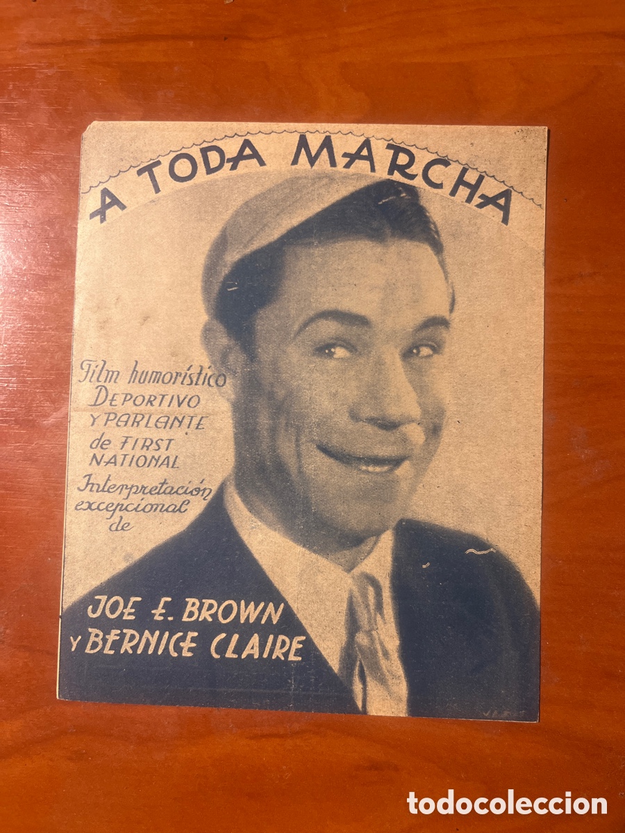 Cine: PROGRAMA A TODA MARCHA, JOE E.BROWN, (FIRST NATIONAL), RARO!! - Foto 1