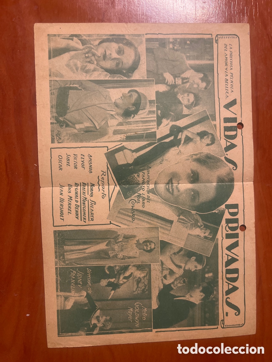 Cine: PROGRAMA VIDAS PRIVADAS, MAX GLUCKSMANN, (METRO GOLDWYN MAYER), RARO!! - Foto 2