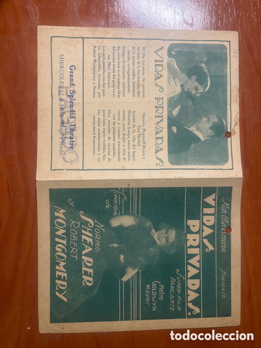 Cine: PROGRAMA VIDAS PRIVADAS, MAX GLUCKSMANN, (METRO GOLDWYN MAYER), RARO!! - Foto 1