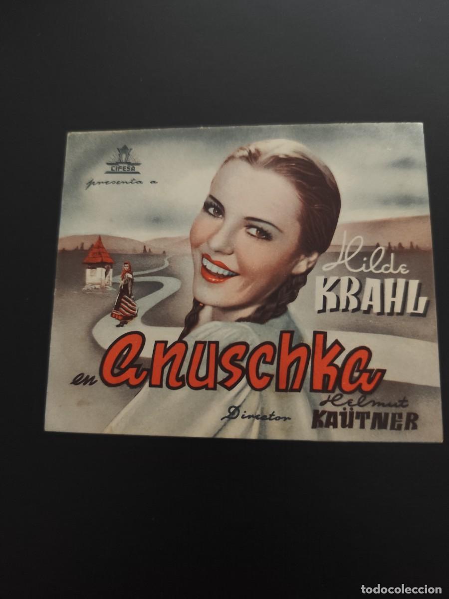  Foglietti di film di film antichi di cinema: Anuschka Doble con publicidad Cine Garcilaso Quintanar