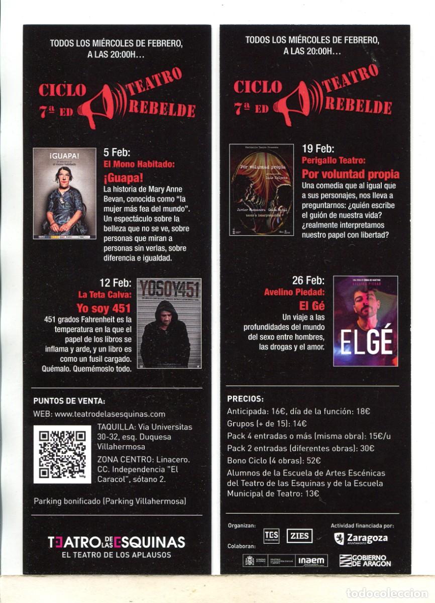 Cine: CICLO TEATRO REBELDE. MARCAP&Aacute;GINAS. - Foto 1