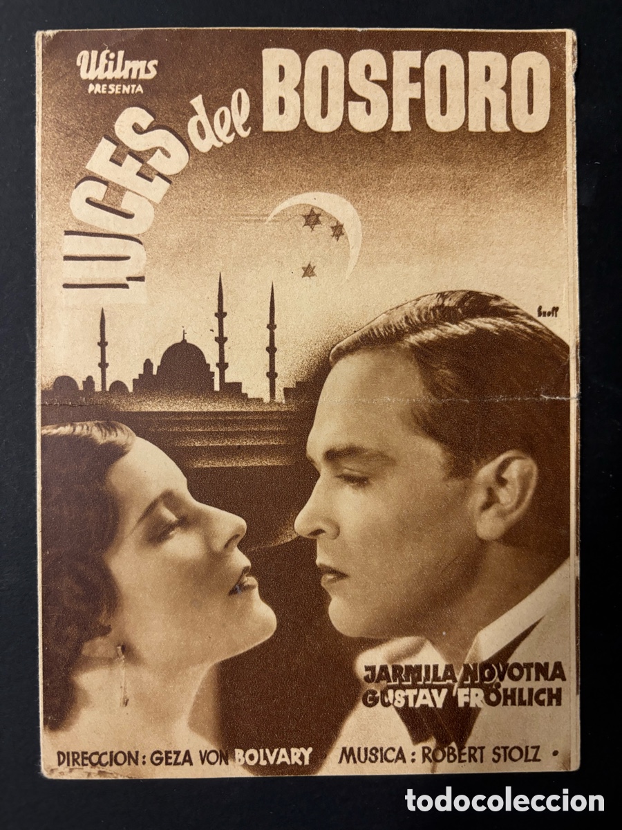 Cinema: Programa luces del B&oacute;sforo jarmila novotna con publicidad sala Edison figueras A11