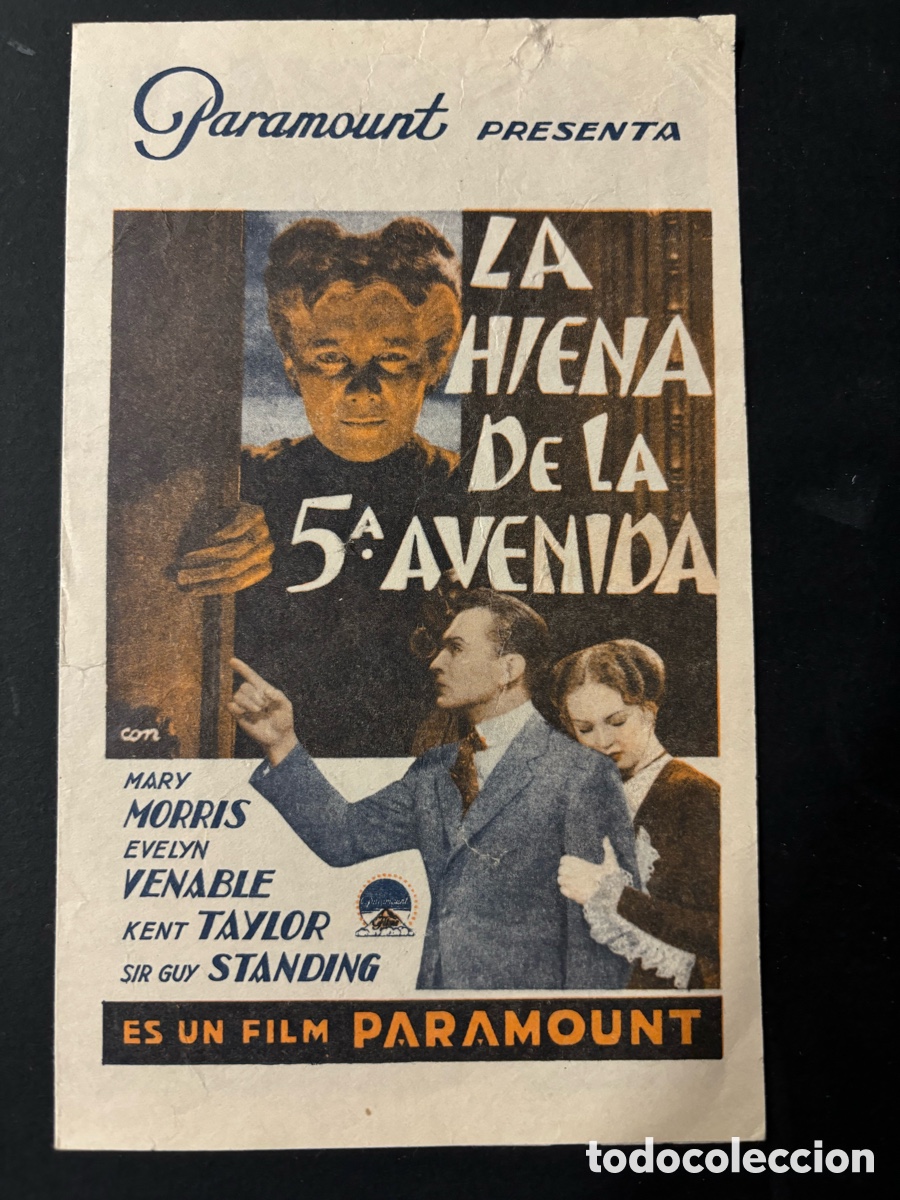 Cinema: Programa la hiena de la 5 avenida Mary Morris con publicidad principal cinema A11