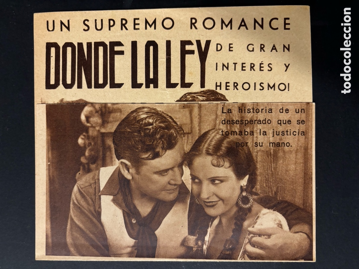 Cinema: Programa donde la ley no existe Richard Dix con publicidad cinema principal A11