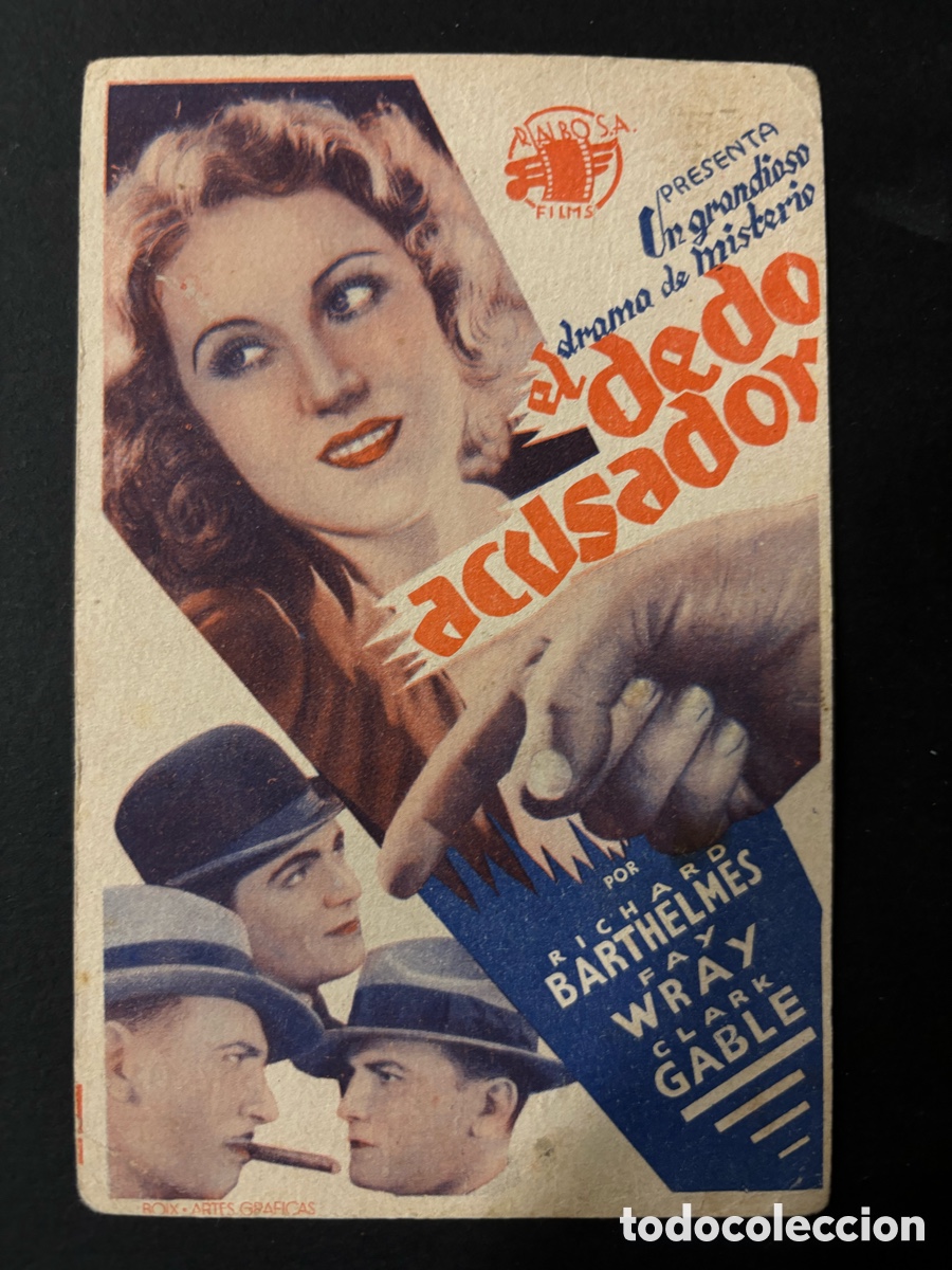 Cine: Programa el dedo acusador fay wray A11 - Foto 1