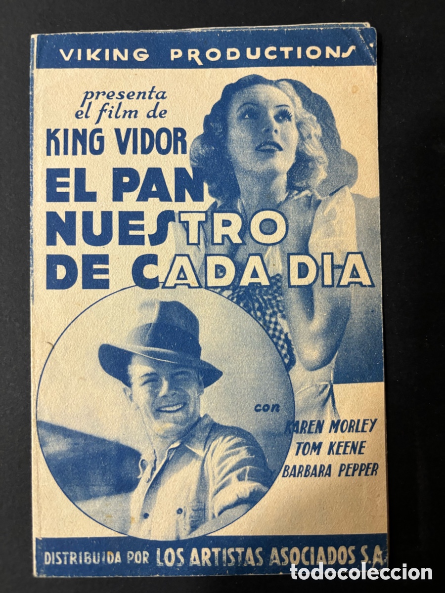 Cinema: Programa el pan nuestro de cada d&iacute;a King Vidor karen morley A11