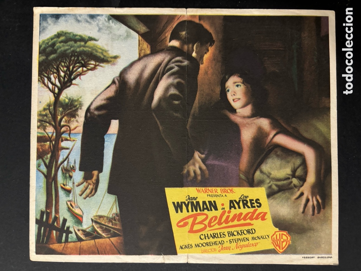  Foglietti di film di film antichi di cinema: Programa Belinda Jane wyman con publicidad cine Sur Mislata A11