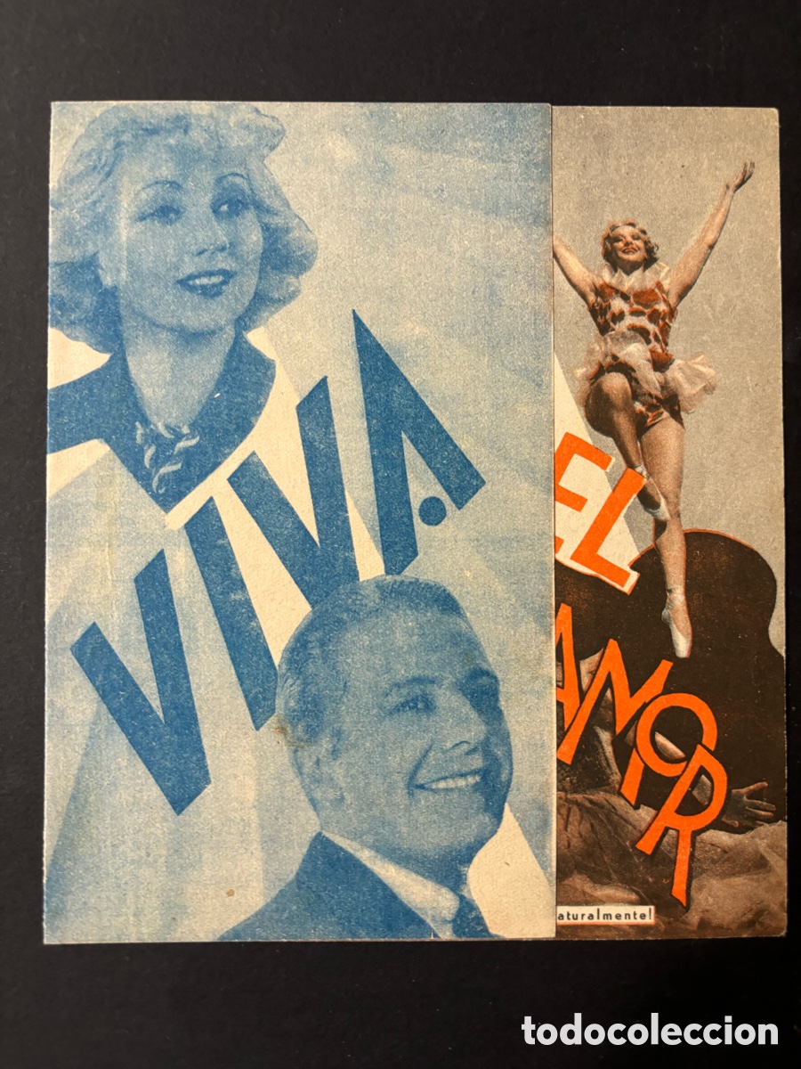  Foglietti di film di film antichi di cinema: Programa viva el amor Ann sothern con publicidad cine bonaterra vilajuiga A11