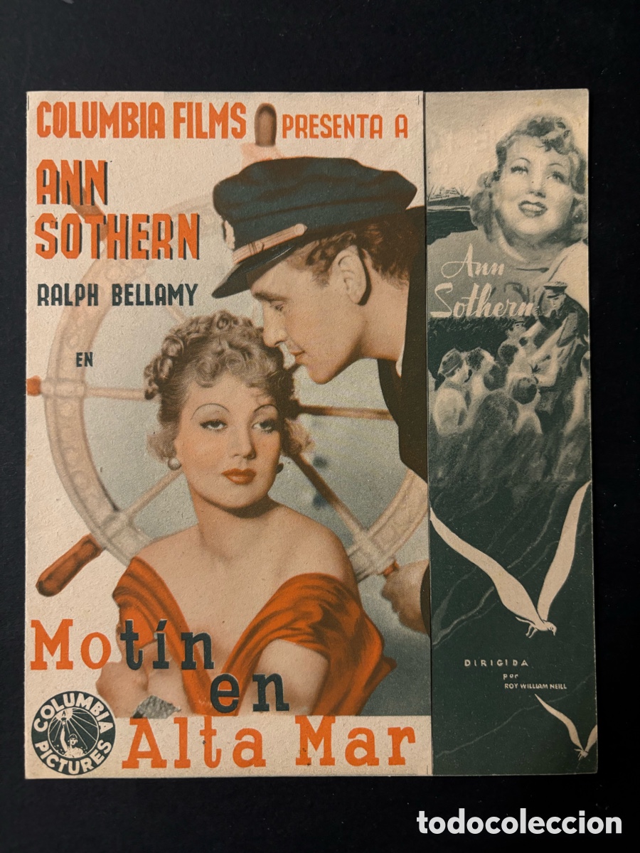  Foglietti di film di film antichi di cinema: Programa mot&iacute;n en alta mar Ann sothern con publicidad cine popular centre vilassanes A11
