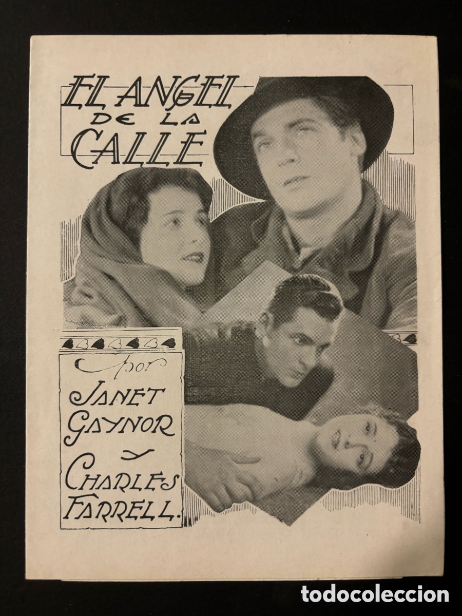  Foglietti di film di film antichi di cinema: Programa uruguayo el &aacute;ngel de la calle janet Gaynor A11