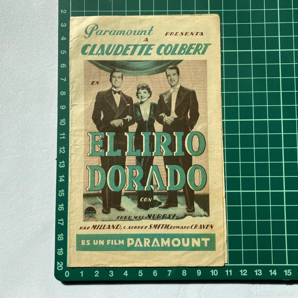  Foglietti di film di film antichi di cinema: Programa de cine folleto de mano pelicula El lirio dorado Capitol