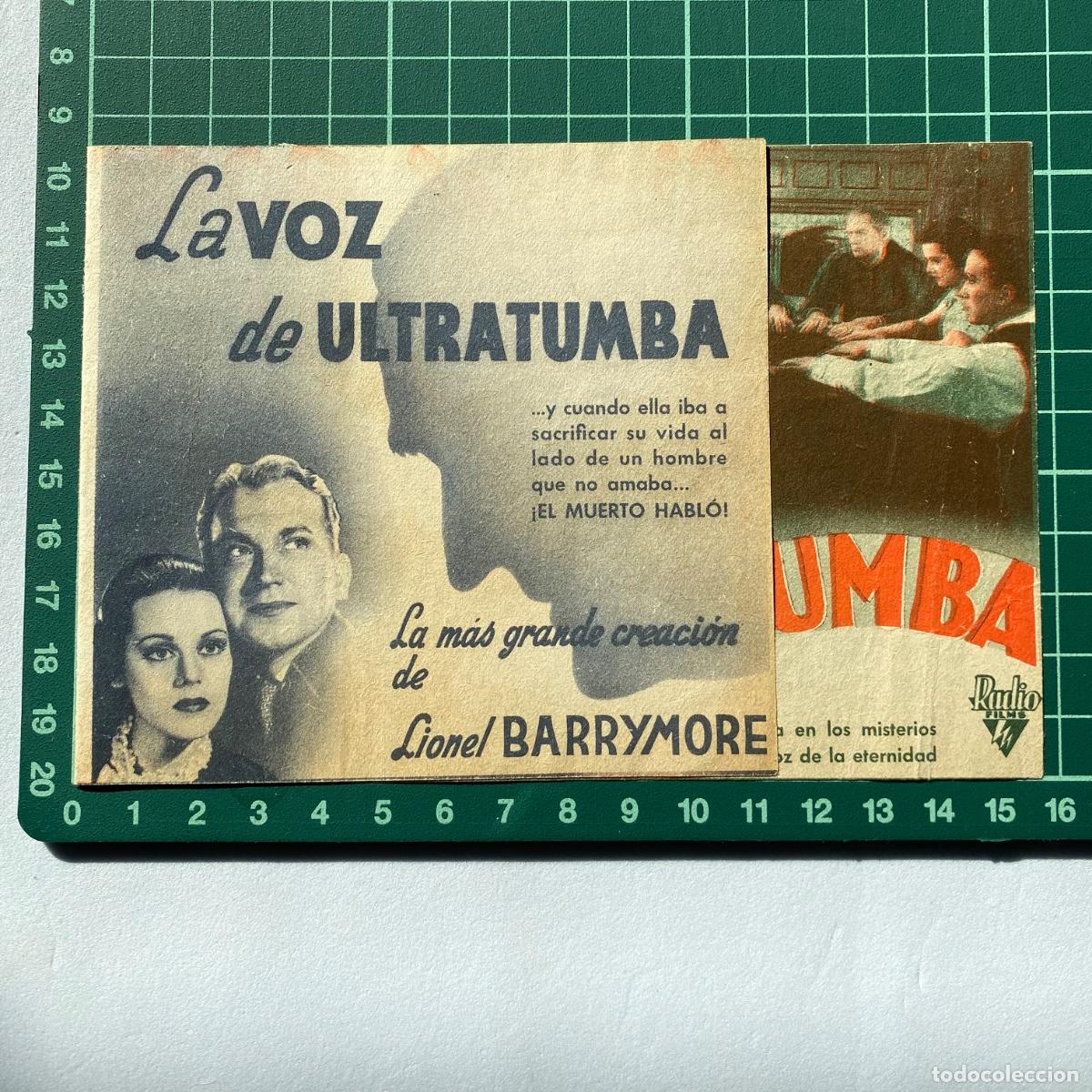  Foglietti di film di film antichi di cinema: Programa de cine folleto de mano pelicula La voz de ultratumba salon ideal 1941