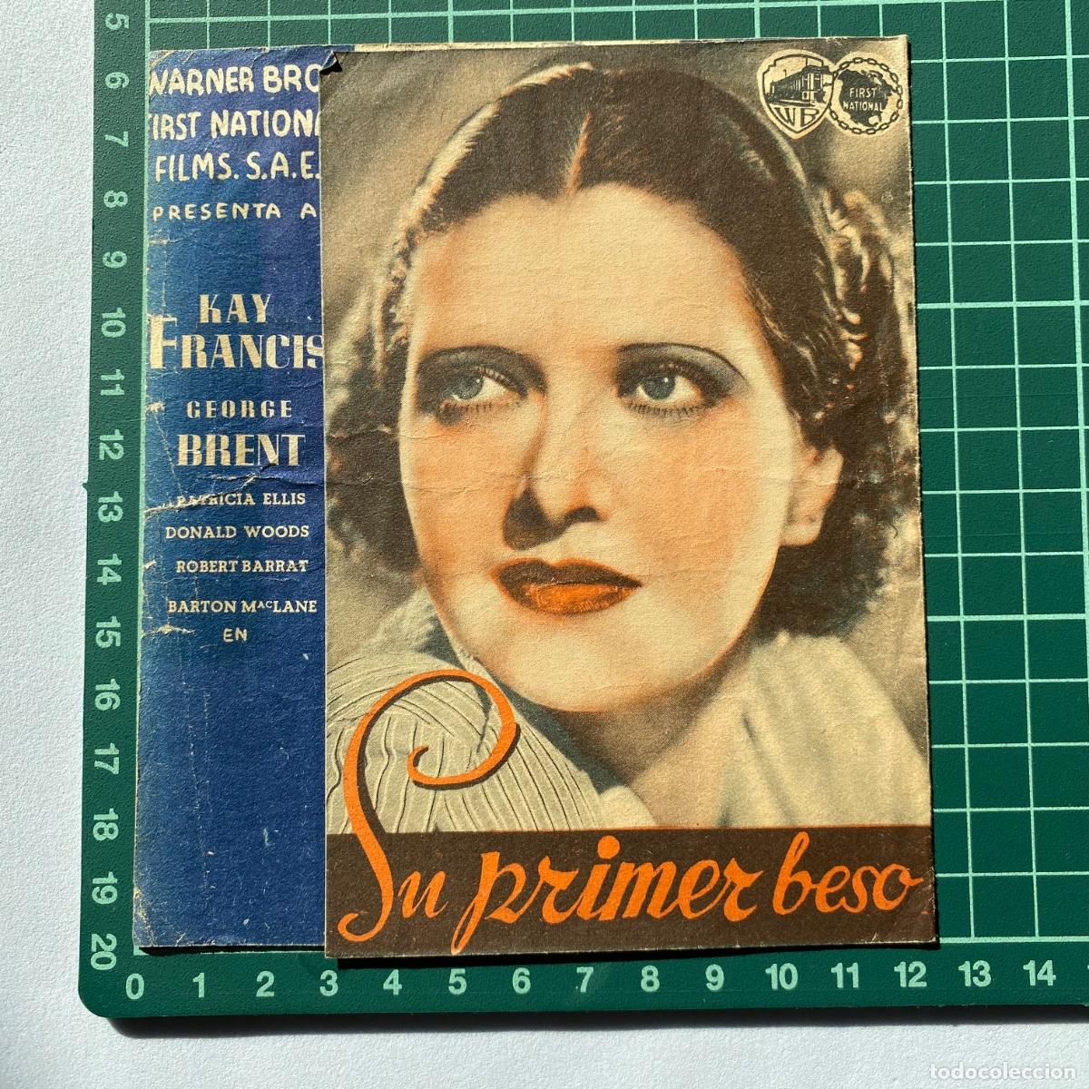  Foglietti di film di film antichi di cinema: Programa de cine folleto de mano pelicula Su primer beso Royal Cinema 1937